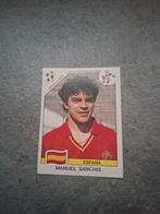 Panini sticker WK 90 Italia. Speler Manuel Sanchis Spanje., Verzenden, Zo goed als nieuw, Sticker