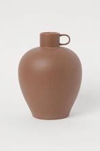 Mooie bruine vaas met handvat van Hm Home, Overige kleuren, Aardewerk of Porselein, Ophalen of Verzenden, Zo goed als nieuw