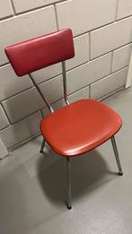 Vintage Rode Stoel - SoudEurop, Ophalen, Gebruikt, Metaal, Eén