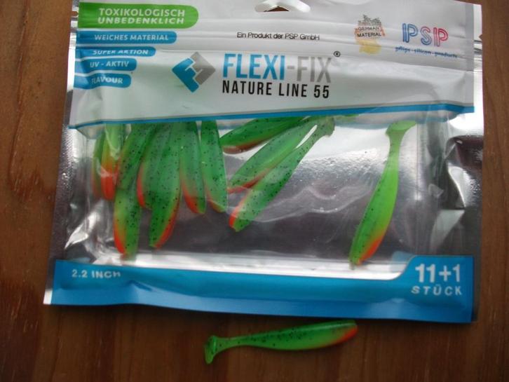12 stuks PSP Flexi-Fix 55 kunstaas shads / roofvis shads, Watersport en Boten, Hengelsport | Roofvissen, Nieuw, Overige typen