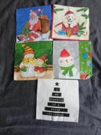 5 servetten kerst decoupage, Ophalen of Verzenden, Nieuw, Knutselwerk