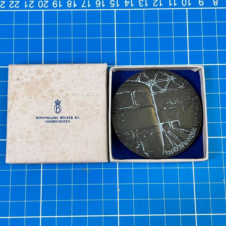 Penning opening NS HEMBRUG TUNNEL 1983 WILLEM VIS ontw., Postzegels en Munten, Munten | Nederland, Overige waardes, Ophalen of Verzenden