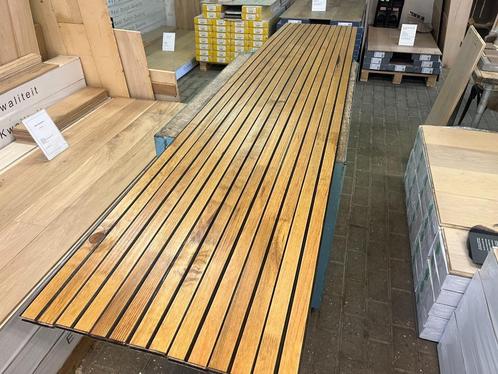 NOIR PRALINE Grenen hout 10x70, 2m60 voor wand of plafond, Huis en Inrichting, Stoffering | Behang, Wit, 75 m² of meer, Ophalen of Verzenden
