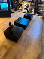 Set van drie salontafels zwarte kubussen, Ophalen of Verzenden, Zo goed als nieuw