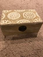 Houten Unique Kistje met Decoratie, Ophalen, Gebruikt, Overige houtsoorten, Minder dan 50 cm