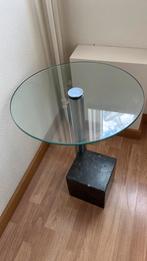 Glas bijzet tafeltje, Ophalen, Gebruikt, 50 tot 100 cm, 50 tot 75 cm