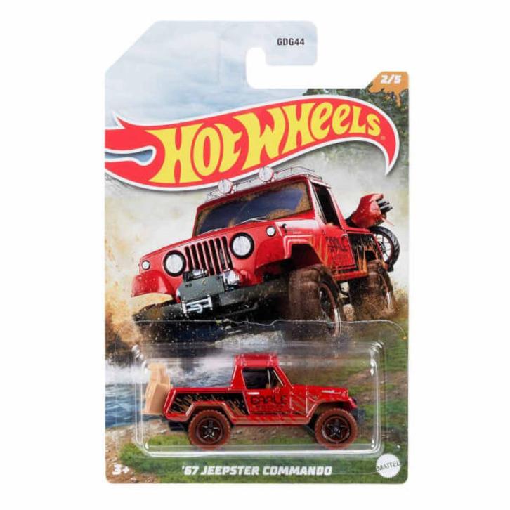 Hotwheels: Mud Runner Voertuig: 67 Jeepster Commando, Kinderen en Baby's, Speelgoed | Speelgoedvoertuigen, Nieuw, Ophalen of Verzenden