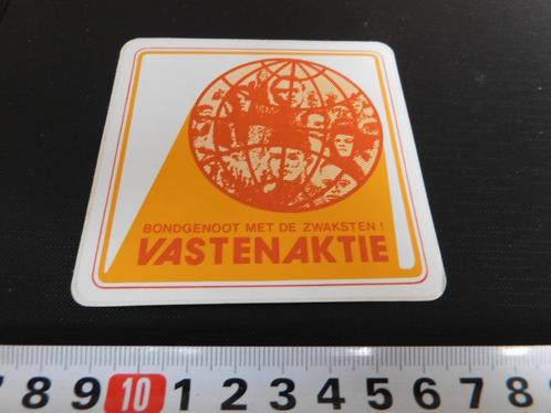 sticker Vastenaktie bondgenoot met de zwaksten ! *, Verzamelen, Stickers, Zo goed als nieuw, Bedrijf of Vereniging, Ophalen