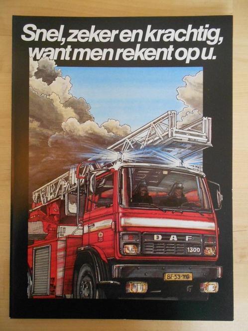 DAF Brandweer Programma ca 1983 Brochure - Brandweerwagen, Boeken, Auto's | Folders en Tijdschriften, Zo goed als nieuw, Overige merken