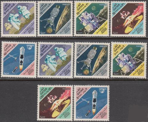 Qatar Michel 302/311 Apollo Maanlanding Programma 1967, Postzegels en Munten, Postzegels | Azië, Postfris, Midden-Oosten, Ophalen of Verzenden