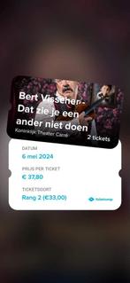 Tickets Bert Visscher Carré Amsterdam 16 mei, Tickets en Kaartjes, Theater | Cabaret en Komedie, Mei, Twee personen