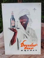 Oud orgineel reclamebord Dressler bier, Verzamelen, Merken en Reclamevoorwerpen, Ophalen of Verzenden, Gebruikt, Reclamebord