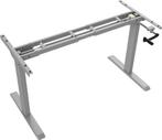 hoog-laag bureau zit-sta bureau 140x80 cm – grijs frame, Huis en Inrichting, Bureaus, Ophalen of Verzenden, Nieuw, Bureau