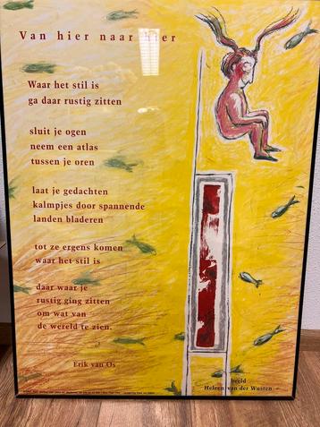 Schilderij met poster erik van os beschikbaar voor biedingen