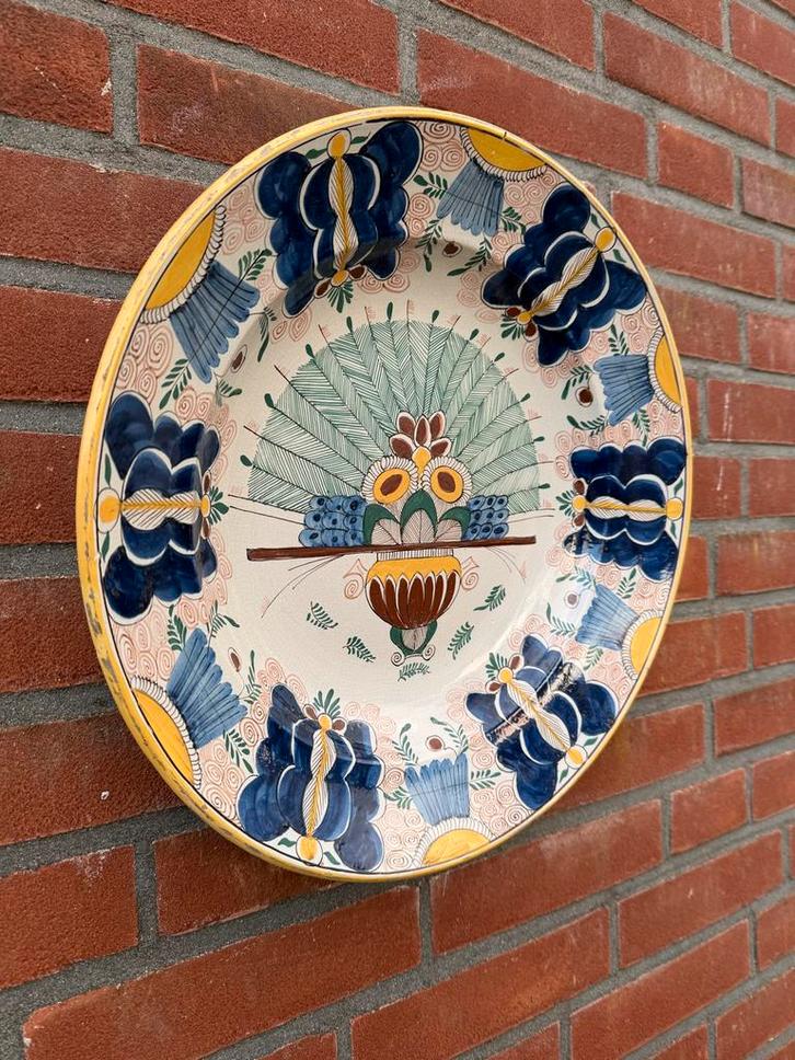 Delfts Blauw Bord, 18e Eeuw, Pauw Decor, Antiek en Kunst, Antiek | Wandborden en Tegels, Ophalen of Verzenden