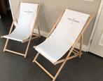 2x Strandstoelen van Moët & Chandon, Ophalen, Nieuw, Hout, Inklapbaar