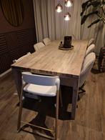 Pronto Eettafel + 2 Bijzettafels met lade, Ophalen, Gebruikt, 100 tot 150 cm, 200 cm of meer