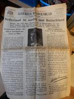 Algemeen dagblad originele uitgave van 10 mei 1940 begin 2ww, Verzamelen, Verzenden, Overige soorten, Nederland, Boek of Tijdschrift