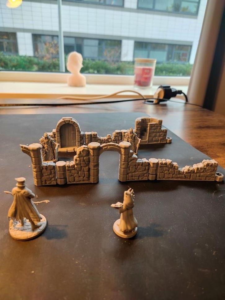 3D Printed Medieval Ruins Set –  ECaroth DungeonSticks Modul, Hobby en Vrije tijd, Modelbouw | Figuren en Diorama's, Nieuw, 1:35 tot 1:50