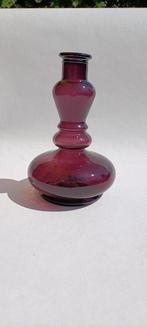 Glazen aubergine kleurige kaarsen standaard, Huis en Inrichting, Woonaccessoires | Kandelaars en Kaarsen, Minder dan 25 cm, Overige materialen