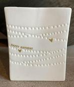 Räder porselein kandelaar happy birthday papieren zak, Ophalen of Verzenden, Overige materialen, Minder dan 25 cm