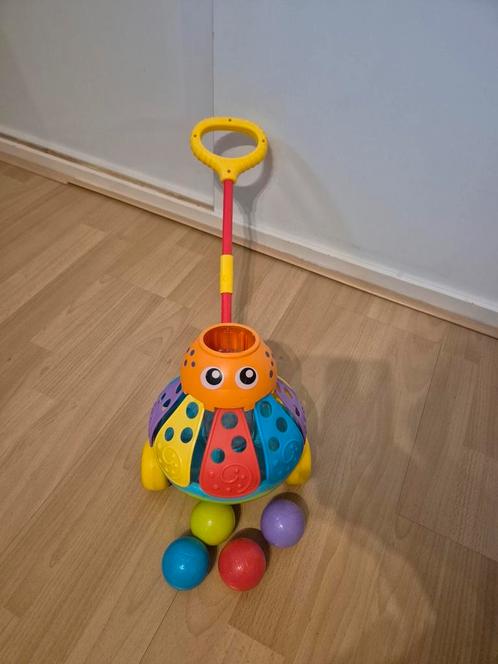 Playgro lanceer en duwstok octopus, Kinderen en Baby's, Speelgoed | Babyspeelgoed, Zo goed als nieuw, Overige typen, Met wieltjes
