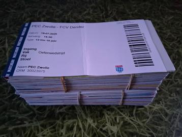 450 voetbal tickets PEC Zwolle, FC Zwolle van 1993 t/m 2025 beschikbaar voor biedingen