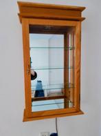 Mooie vitrine kast met lucht, Ophalen, Minder dan 50 cm, Met deur(en), Eikenhout