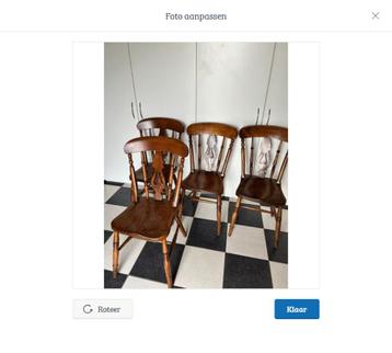 4x antieke Engelse Windsor houten stoelen 19e eeuw  beschikbaar voor biedingen