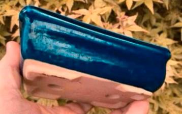 Bonsai schaal blauw geglazuurd gemerkt 14,8x10,9x4,7 beschikbaar voor biedingen