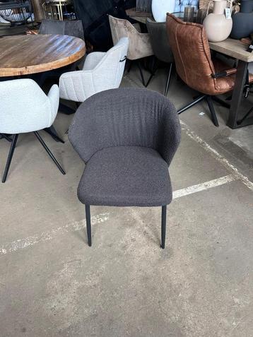 Eleonora eetkamerstoel zwart/grijs !outlet korting! beschikbaar voor biedingen