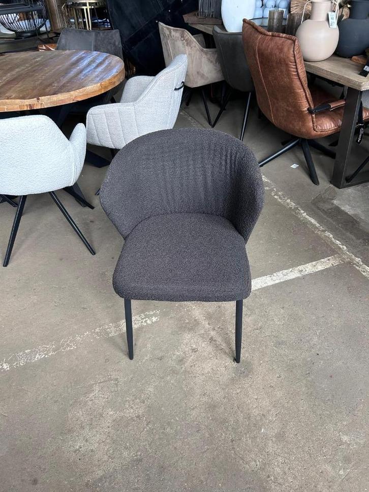 Eleonora eetkamerstoel zwart/grijs !outlet korting!, Huis en Inrichting, Stoelen, Nieuw, Eén, Kunststof, Grijs, Ophalen