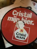 Single Cristal Alken Vinyl Reclameplaat bier, Verzamelen, Biermerken, Ophalen of Verzenden, Gebruikt, Reclamebord, Plaat of Schild