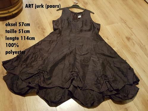 ART aparte paarse (2delig) lange jurk incl verzend 42-44, Kleding | Dames, Jurken, Zo goed als nieuw, Maat 42/44 (L), Paars, Onder de knie