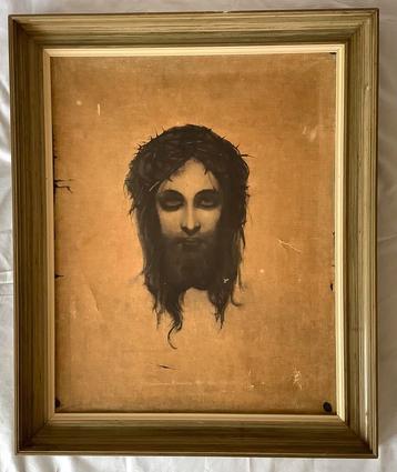 Schilderij van Jezus (Mona Lisa effect) beschikbaar voor biedingen