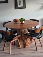 Ronde eettafel 1.20m + 4 Dutchbone stoelen, Huis en Inrichting, Tafels | Eettafels, Gebruikt, Rond, Ophalen of Verzenden, Metaal