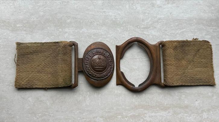 WW1 Koppelslot met riemstukken - Zeer Goede Staat, Verzamelen, Militaria | Algemeen, Overige soorten, Overige typen, Overige gebieden