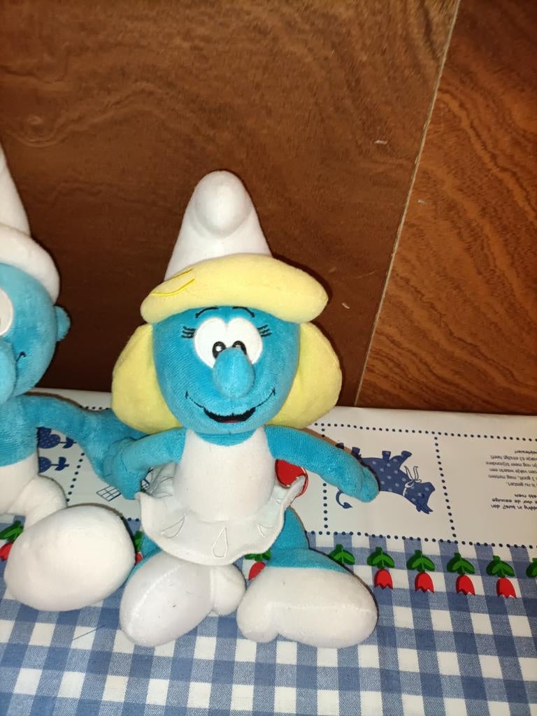 Smurf en Smurfin knuffel smurfen 30 cm groot, Verzamelen, Smurfen, Ophalen of Verzenden, Zo goed als nieuw