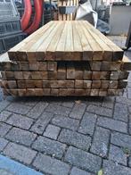 Grenen paal groen geïmplementeerd 6.8 x 6.8 x 240 cm, Ophalen of Verzenden, Zo goed als nieuw, Palen