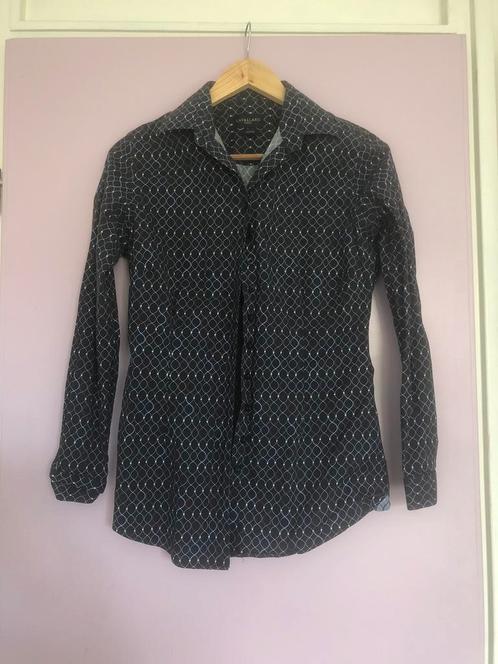 Cavallaro Napoli blouse pattroon maat 38 stretch, Kleding | Dames, Blouses en Tunieken, Gedragen, Maat 38/40 (M), Blauw, Ophalen of Verzenden