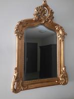 Brocante spiegel met gouden lijst, Antiek en Kunst, Ophalen, Rechthoekig, 50 tot 100 cm, Minder dan 100 cm