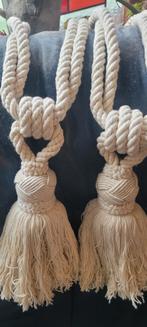 Set van 2 decoratieve gordijn houders, Huis en Inrichting, Minder dan 50 cm, Crème, Ophalen of Verzenden, Minder dan 100 cm