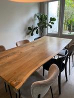 Boomstamtafel eettafel, Huis en Inrichting, Tafels | Eettafels, Ophalen, Gebruikt, 50 tot 100 cm, Vijf personen of meer