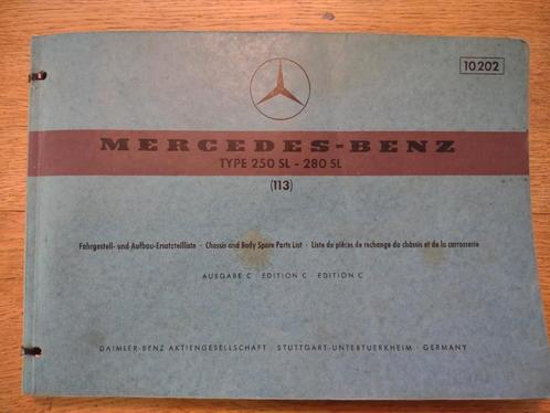 Mercedes-Benz Type 230 SL - 280 SL Onderdelenlijst, Auto diversen, Handleidingen en Instructieboekjes, Ophalen of Verzenden