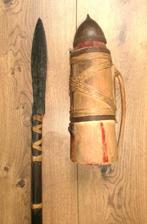 Blaasroer met volle tolor van de Dayak   //no keris /kris, Ophalen