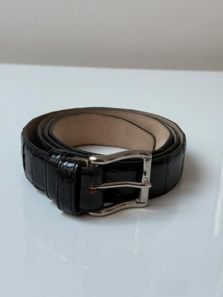 Van Laack Krokodillen Leren Riem – 115 cm – Made in Italy, Kleding | Heren, Riemen en Ceinturen, Zo goed als nieuw, Riem of Ceintuur