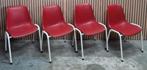 16 x Helmut Starke kunststof kuipstoelen kantine stoelen, Kunststof, Wit, Ophalen of Verzenden, Zo goed als nieuw
