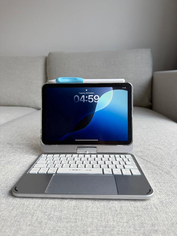 iPad mini 2024 + Apple Pencil Pro + Keyboard Case, Computers en Software, Apple iPads, Zo goed als nieuw, Apple iPad, Wi-Fi en Mobiel internet