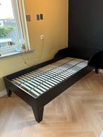 1 persoonsbed - zwart hout - Karwei, Ophalen, Gebruikt, 90 cm, Eenpersoons