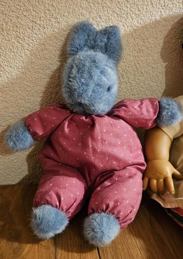 Blauw konijn, wasbaar, veilig, decoratief, nieuw cadeautje! beschikbaar voor biedingen